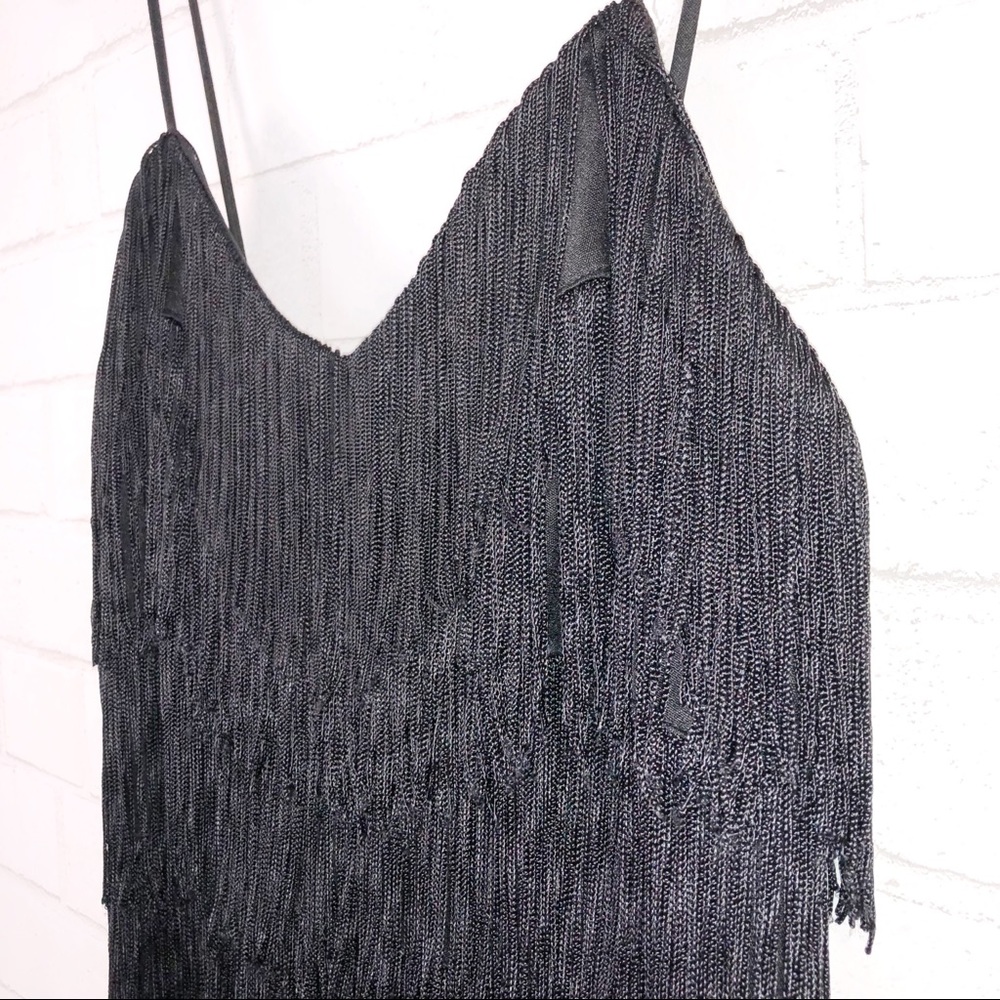 Vintage New Leaf Fringe Flapper Dress - Picture 6 of 16